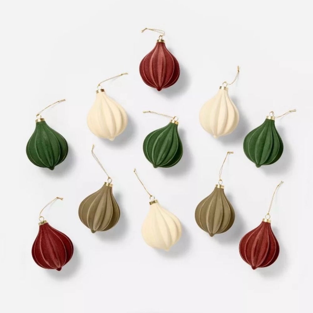 THRESHOLD X STUDIO MCGEE Set of 11 Velvet Decorative Ornaments